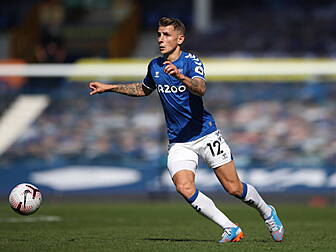 Everton's Lucas Digne has red...